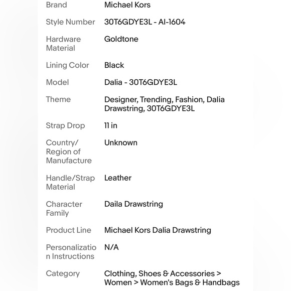 Michael Kors Dalia  Leather Shoulder Tote Large Black Handbag Retail $384 - Picture 15 of 15